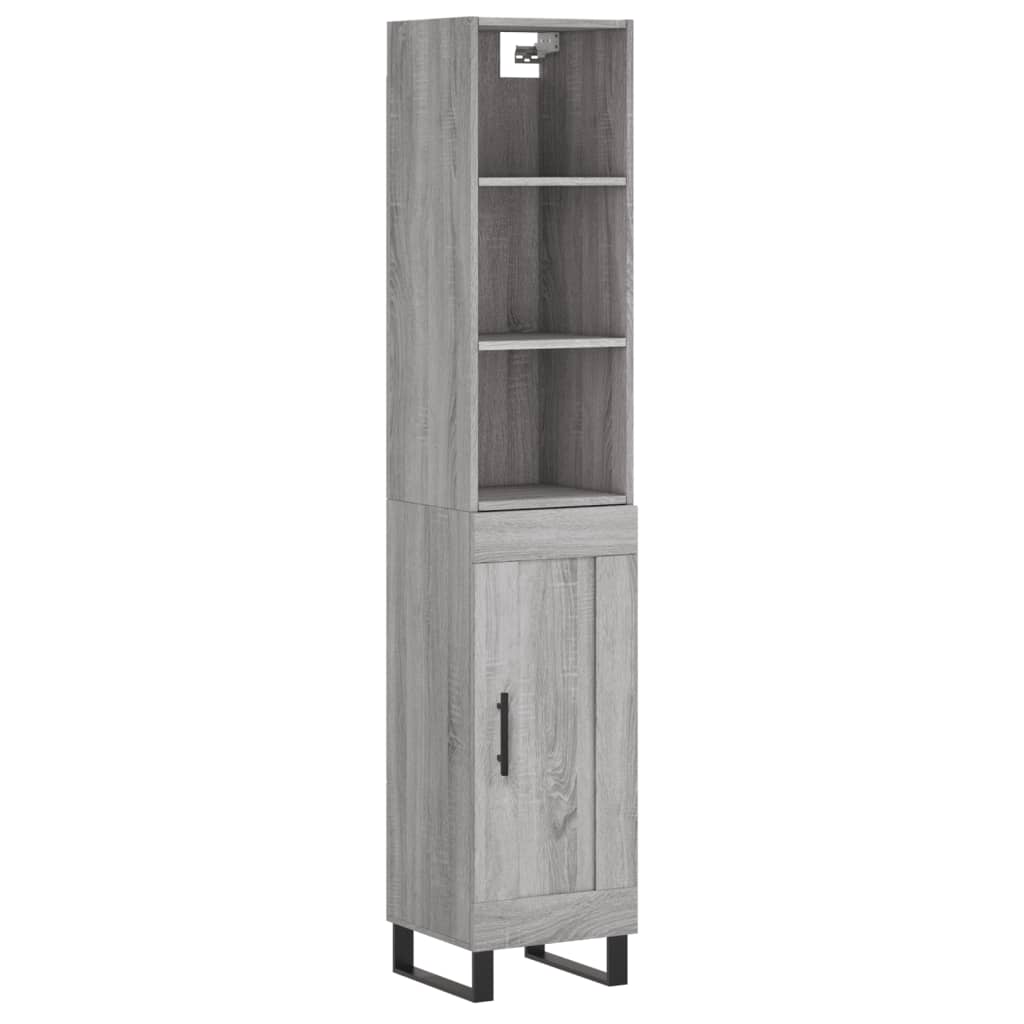 Μπουφές Sonoma Γκρι 34,5 x 34 x 180 εκ. από Επεξεργασμένο Ξύλο