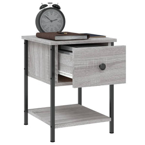 Κομοδίνο Γκρι Sonoma 34 x 35,5 x 45 εκ. από Επεξεργασμένο Ξύλο - Pakobazaar
