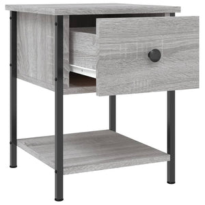 Κομοδίνο Γκρι Sonoma 34 x 35,5 x 45 εκ. από Επεξεργασμένο Ξύλο - Pakobazaar