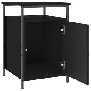 Κομοδίνο Μαύρο 40 x 42 x 60 εκ. από Επεξεργασμένο Ξύλο
