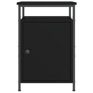 Κομοδίνο Μαύρο 40 x 42 x 60 εκ. από Επεξεργασμένο Ξύλο