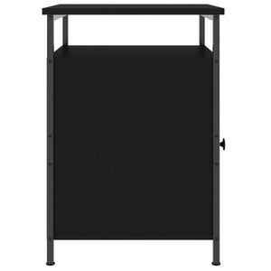 Κομοδίνο Μαύρο 40 x 42 x 60 εκ. από Επεξεργασμένο Ξύλο
