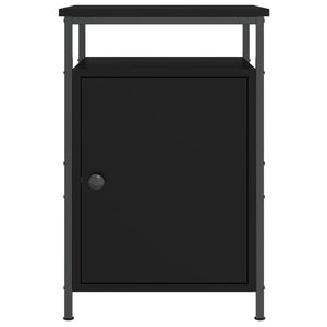 Κομοδίνα 2 τεμ. Μαύρα 40 x 42 x 60 εκ. από Επεξεργασμένο Ξύλο