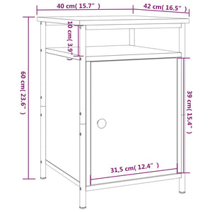 Κομοδίνο Sonoma Δρυς 40 x 42 x 60 εκ. από Επεξεργασμένο Ξύλο