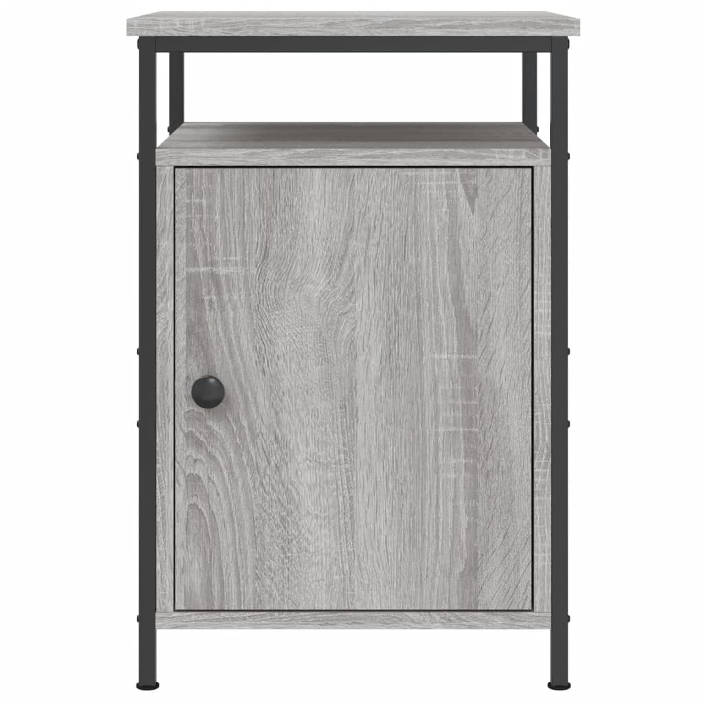 Κομοδίνα 2 τεμ. Γκρι Sonoma 40x42x60εκ. από Επεξεργασμένο Ξύλο