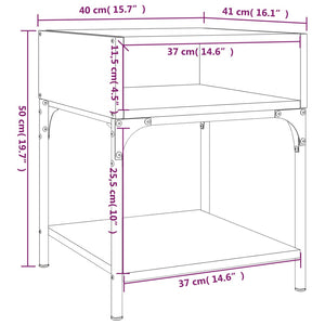 Κομοδίνο Γκρι Sonoma 40x41x50 εκ. από Επεξεργασμένο Ξύλο
