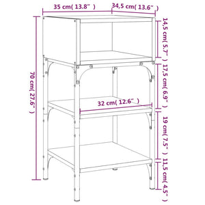 Κομοδίνα 2 τεμ. Sonoma Δρυς 35x34,5x70 εκ. Επεξεργασμένο Ξύλο