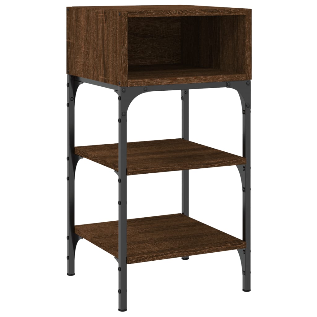 Κομοδίνα 2 τεμ. Καφέ Δρυς 35x34,5x70 εκ. Επεξεργασμένο Ξύλο