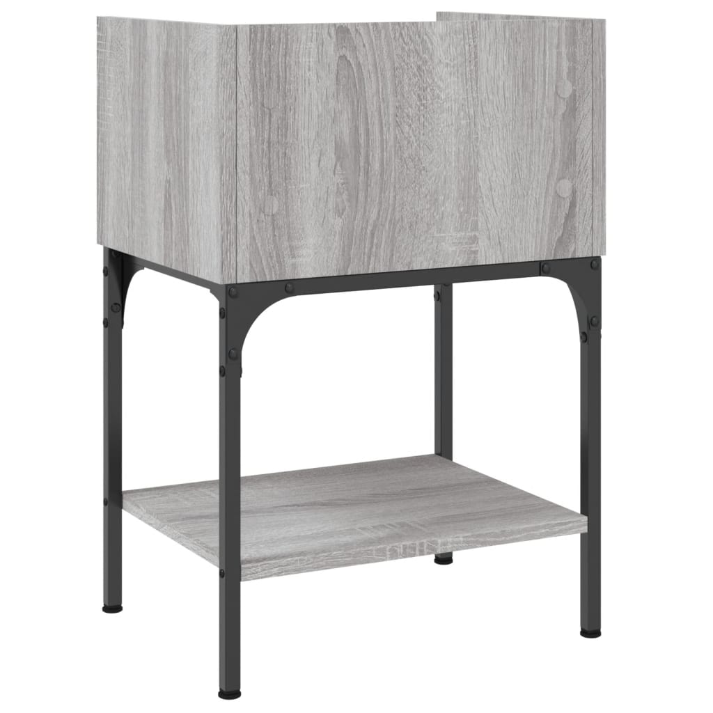Κομοδίνο Γκρι Sonoma 40,5x31x60 εκ. από Επεξεργασμένο Ξύλο