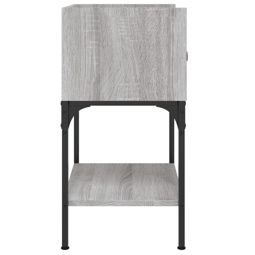 Κομοδίνα 2 τεμ Γκρι Sonoma 40,5x31x60 εκ. Επεξεργασμένο Ξύλο
