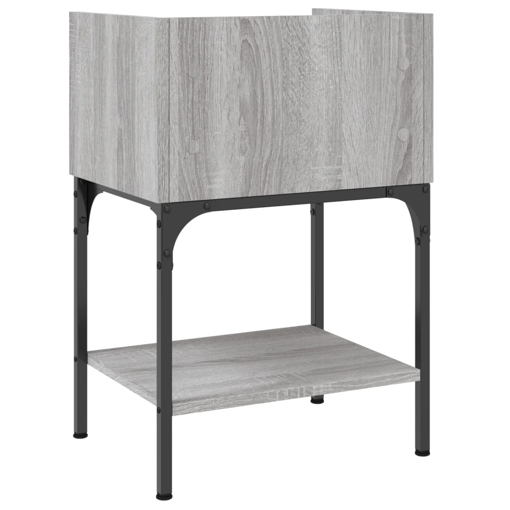 Κομοδίνα 2 τεμ Γκρι Sonoma 40,5x31x60 εκ. Επεξεργασμένο Ξύλο