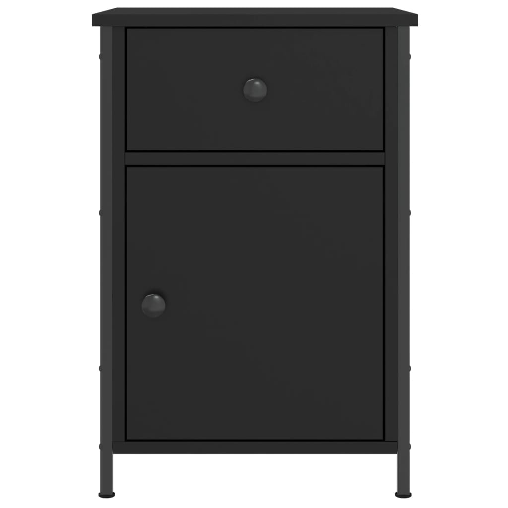Κομοδίνο Μαύρο 40 x 42 x 60 εκ. από Επεξεργασμένο Ξύλο