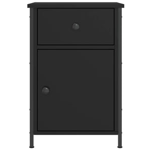 Κομοδίνα 2 τεμ. Μαύρα 40 x 42 x 60 εκ. από Επεξεργασμένο Ξύλο