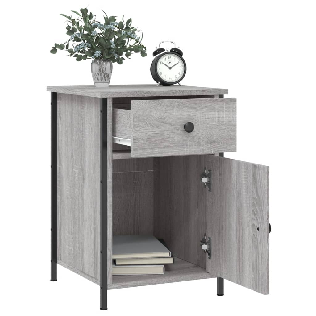 Κομοδίνο Γκρι Sonoma 40 x 42 x 60 εκ. από Επεξεργασμένο Ξύλο
