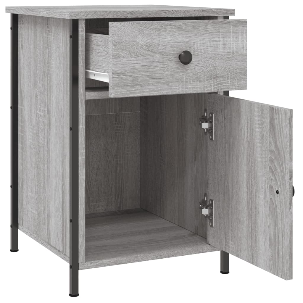 Κομοδίνο Γκρι Sonoma 40 x 42 x 60 εκ. από Επεξεργασμένο Ξύλο