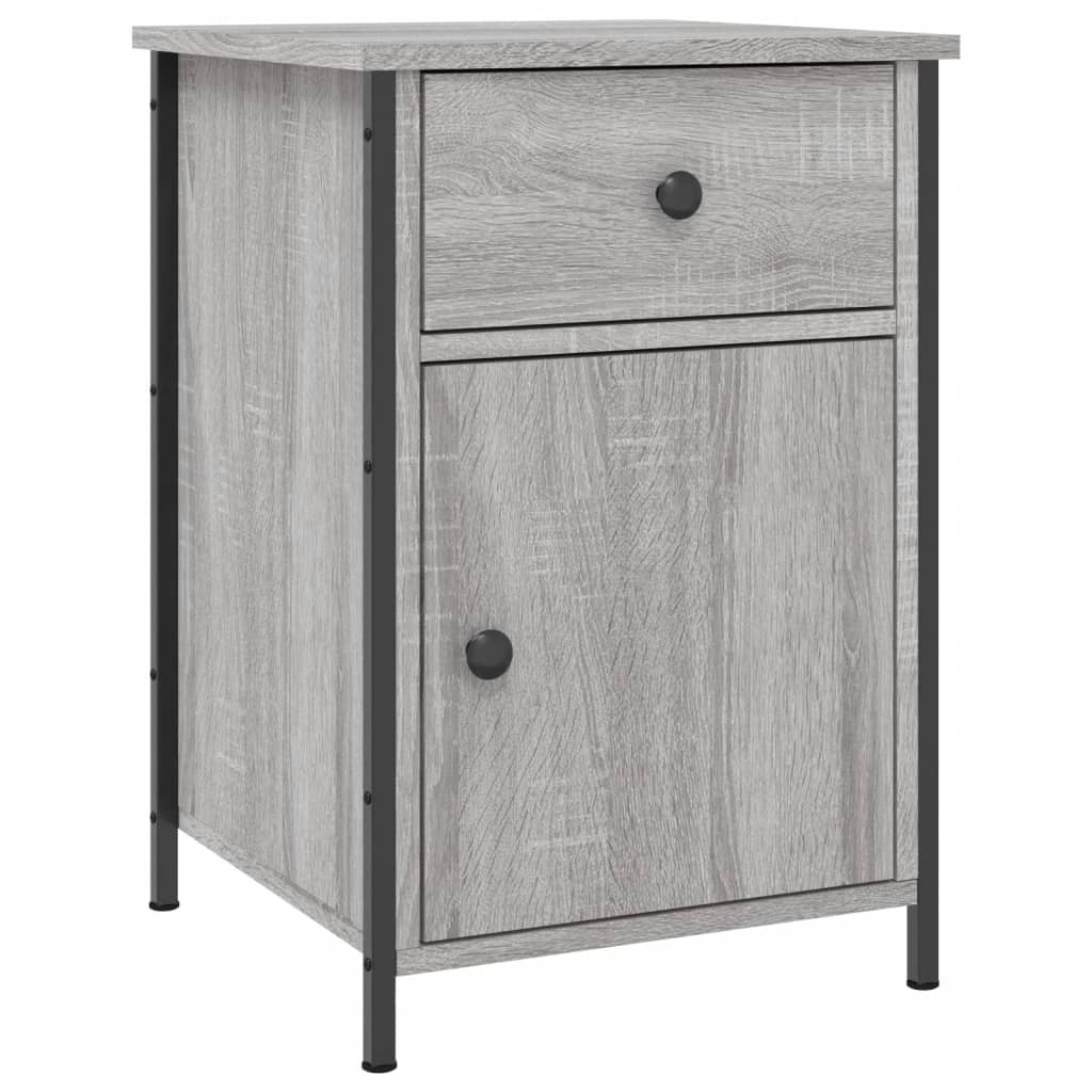 Κομοδίνα 2 τεμ. Γκρι Sonoma 40x42x60εκ. από Επεξεργασμένο Ξύλο