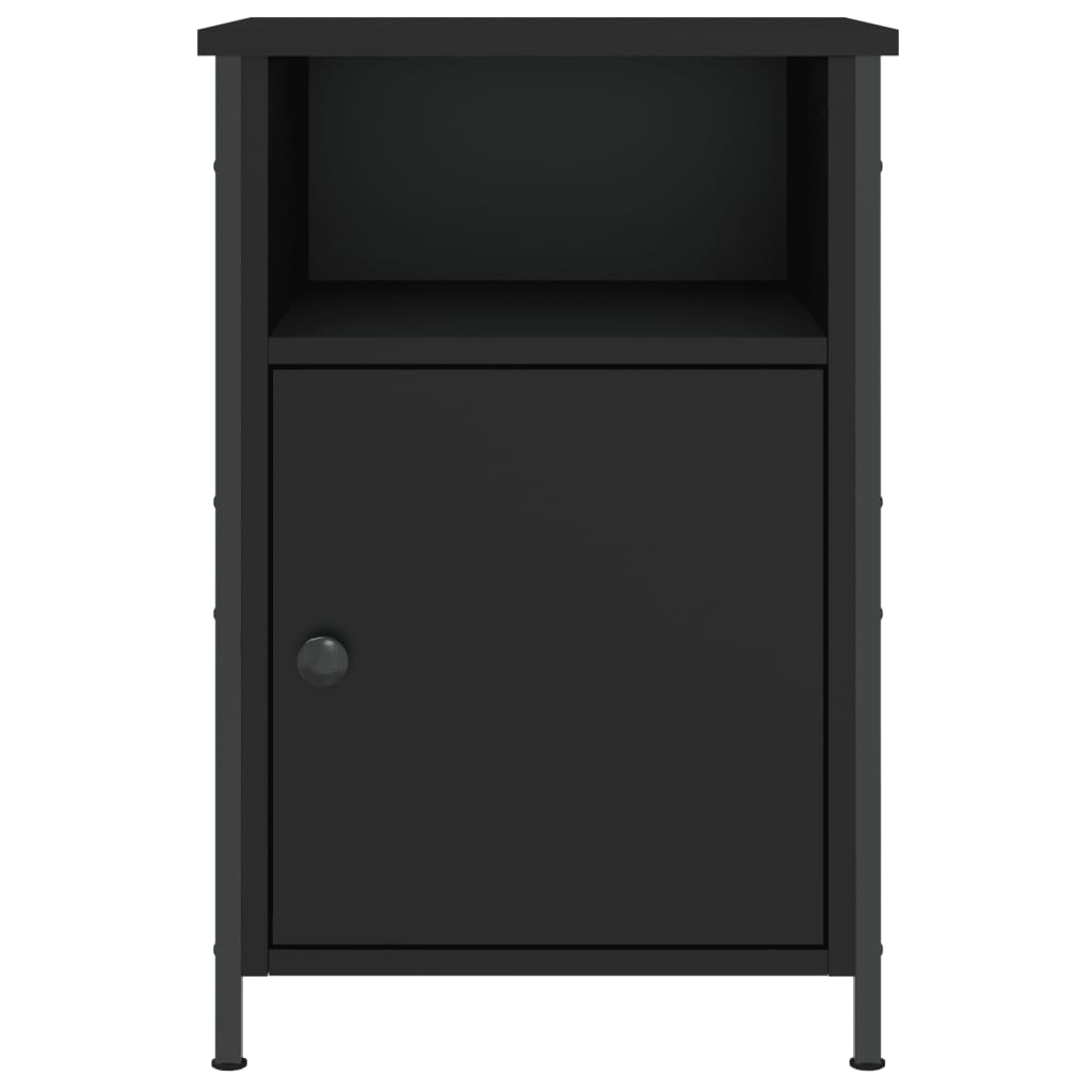 Κομοδίνα 2 τεμ. Μαύρα 40 x 42 x 60 εκ. από Επεξεργασμένο Ξύλο