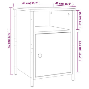 Κομοδίνο Sonoma Δρυς 40 x 42 x 60 εκ. από Επεξεργασμένο Ξύλο