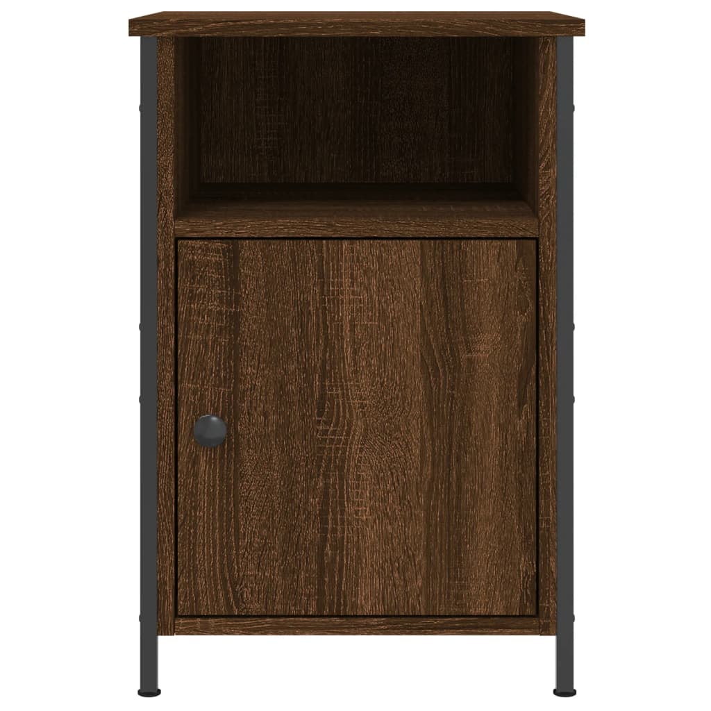 Κομοδίνα 2 τεμ. Καφέ Δρυ 40x42x60 εκ. από Επεξεργ. Ξύλο