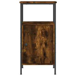 Κομοδίνα 2 τεμ. Καπνιστή Δρυς 41 x 31 x 80 εκ. Επεξεργ. Ξύλο