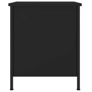 Κομοδίνα 2 Τεμ. Μαύρα 40 x 42 x 50 εκ. από Επεξεργασμένο Ξύλο - Pakobazaar