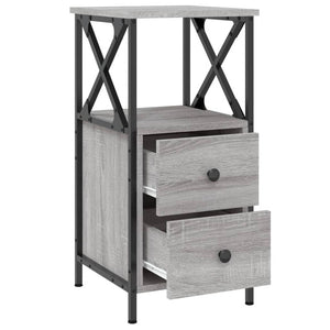 Κομοδίνο Γκρι Sonoma 34 x 35,5 x 70 εκ. από Επεξεργασμένο Ξύλο