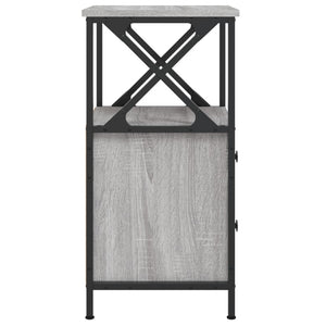 Κομοδίνα 2 Τεμ. Γκρι Sonoma 34x35,5x70 εκ. Επεξεργασμένο Ξύλο - Pakobazaar