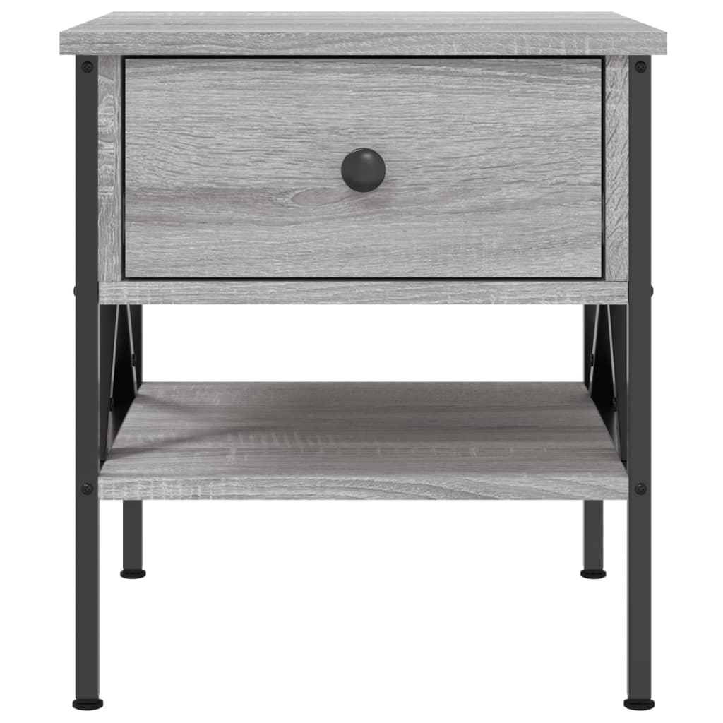 Κομοδίνα 2 τεμ. Γκρι Sonoma 40x42x45 εκ. από Επεξεργασμένο Ξύλο - Pakobazaar