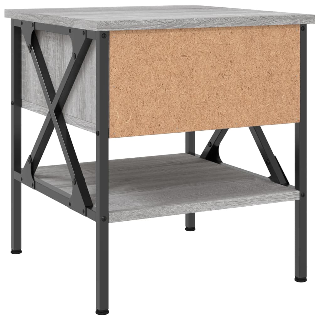 Κομοδίνα 2 τεμ. Γκρι Sonoma 40x42x45 εκ. από Επεξεργασμένο Ξύλο - Pakobazaar