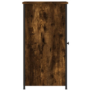 Κομοδίνα 2 τεμ. Καπνιστή Δρυς 32x42x80 εκ. Επεξεργασμένο Ξύλο