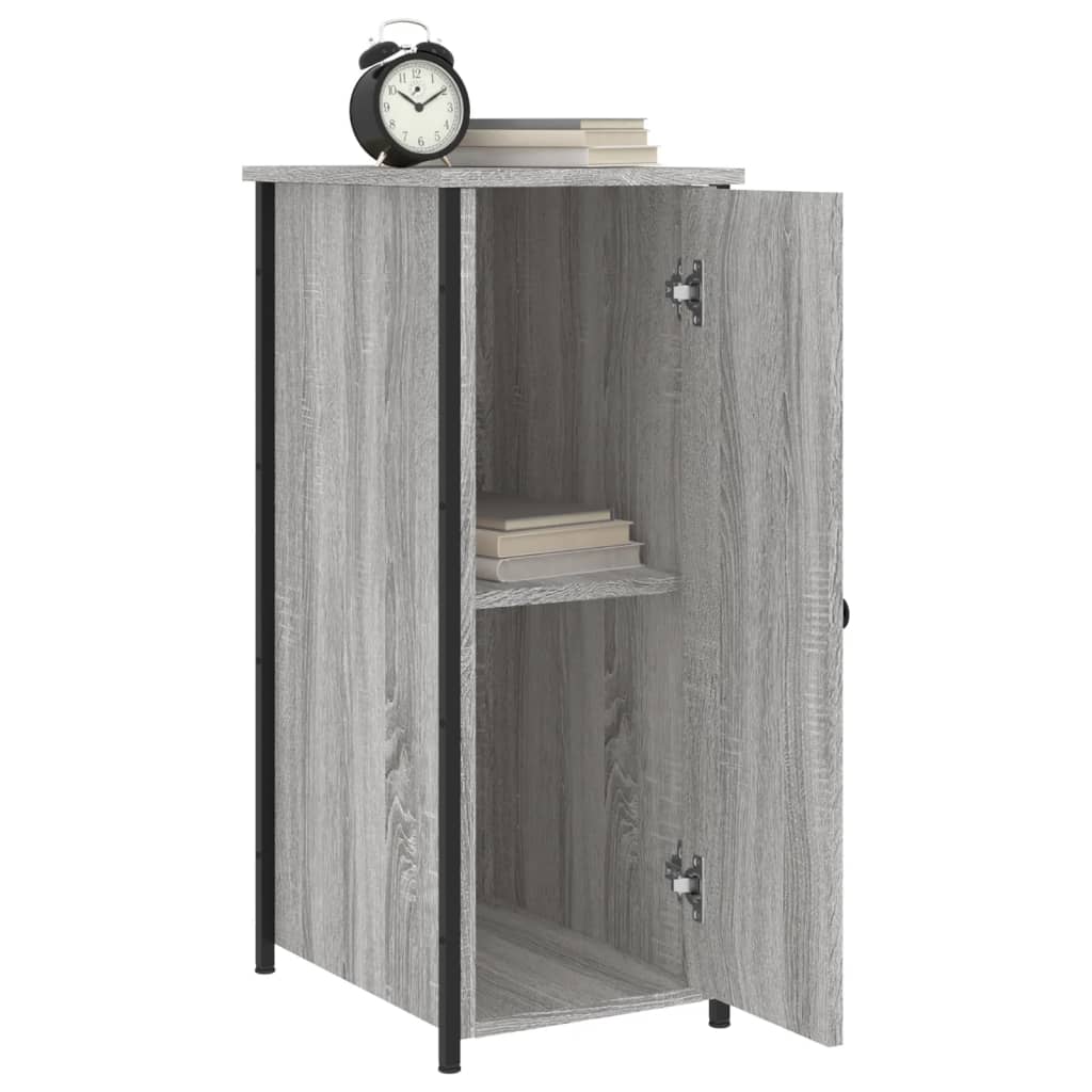 Κομοδίνα 2 τεμ. Γκρι Sonoma 32x42x80 εκ. από Επεξεργασμένο Ξύλο