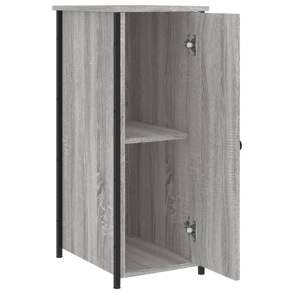 Κομοδίνα 2 τεμ. Γκρι Sonoma 32x42x80 εκ. από Επεξεργασμένο Ξύλο