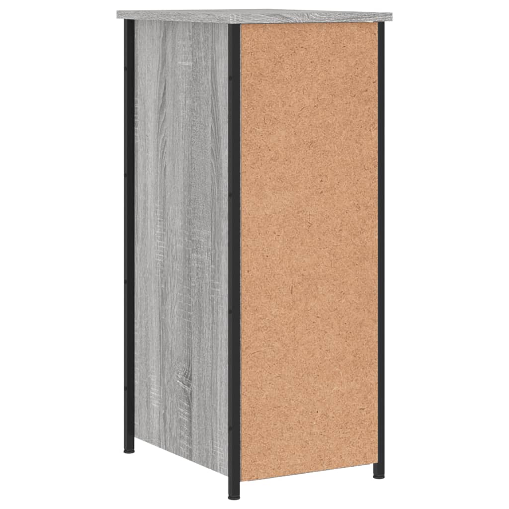 Κομοδίνα 2 τεμ. Γκρι Sonoma 32x42x80 εκ. από Επεξεργασμένο Ξύλο