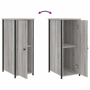Κομοδίνα 2 τεμ. Γκρι Sonoma 32x42x80 εκ. από Επεξεργασμένο Ξύλο