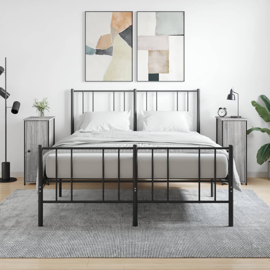 Κομοδίνα 2 τεμ. Γκρι Sonoma 32x42x80 εκ. από Επεξεργασμένο Ξύλο - Pakobazaar