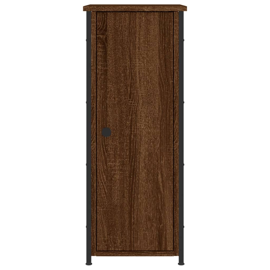 Κομοδίνο Καφέ Δρυς 32 x 42 x 80 εκ. από Επεξεργασμένο Ξύλο