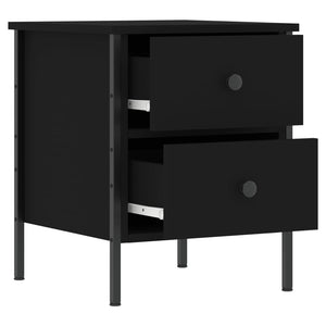 Κομοδίνο Μαύρο 40 x 42 x 50 εκ. από Επεξεργασμένο Ξύλο - Pakobazaar