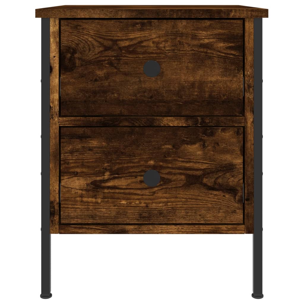 Κομοδίνο Καπνιστή Δρυς 40 x 42 x 50 εκ. από Επεξεργασμένο Ξύλο