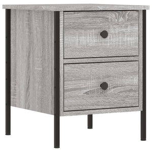 Κομοδίνα 2 Τεμ. Γκρι Sonoma 40x42x50 εκ. από Επεξεργασμένο Ξύλο