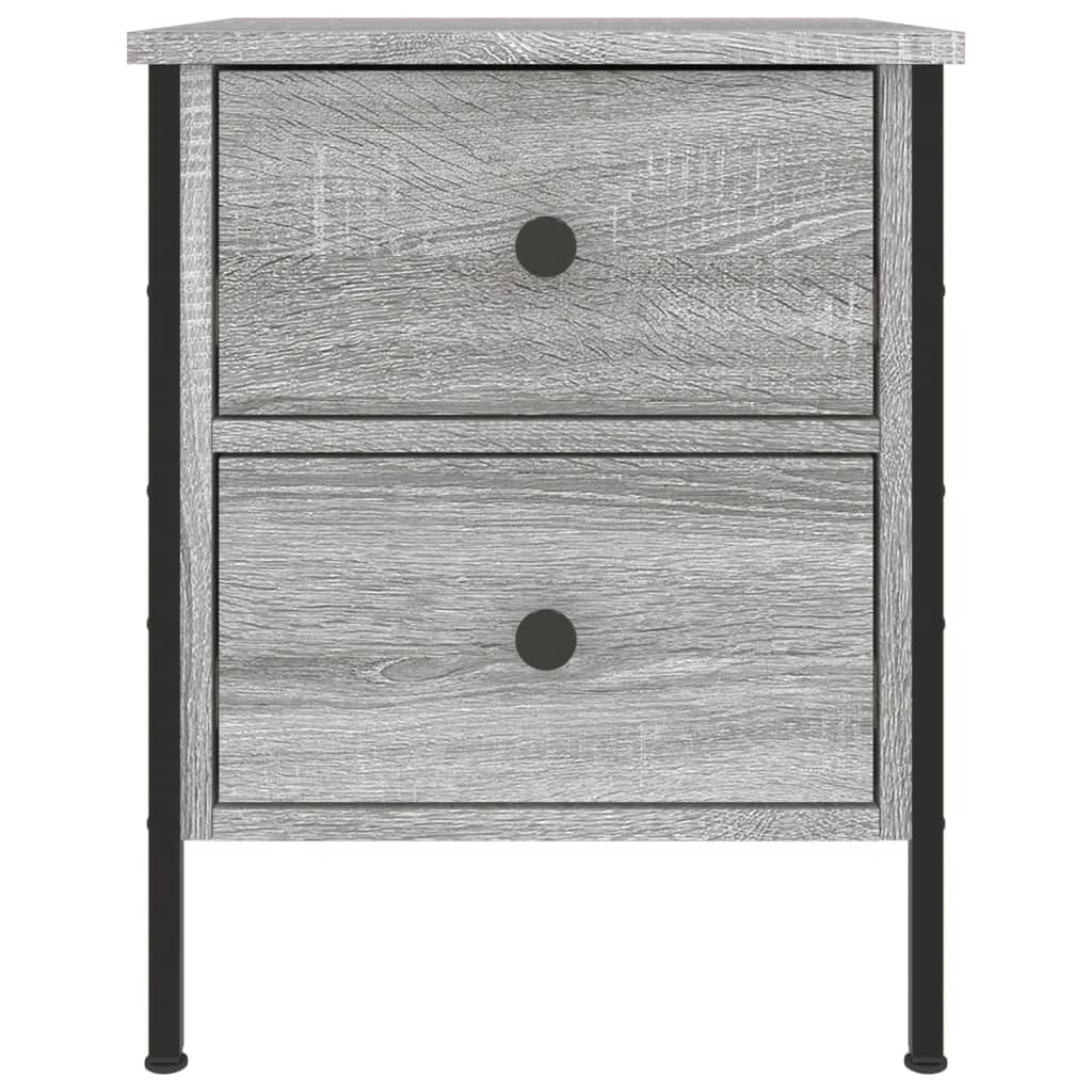 Κομοδίνα 2 Τεμ. Γκρι Sonoma 40x42x50 εκ. από Επεξεργασμένο Ξύλο