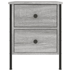 Κομοδίνα 2 Τεμ. Γκρι Sonoma 40x42x50 εκ. από Επεξεργασμένο Ξύλο