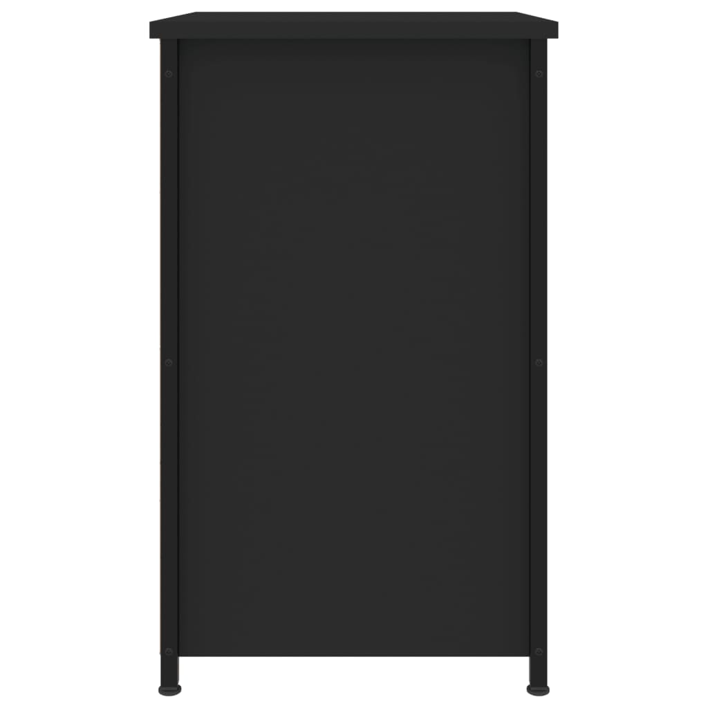 Κομοδίνα 2 τεμ. Μαύρα 40 x 36 x 60 εκ. από Επεξεργασμένο Ξύλο