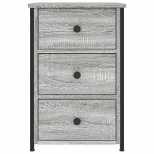 Κομοδίνο Γκρι Sonoma 40x36x60 εκ. από Επεξεργασμένο Ξύλο - Pakobazaar