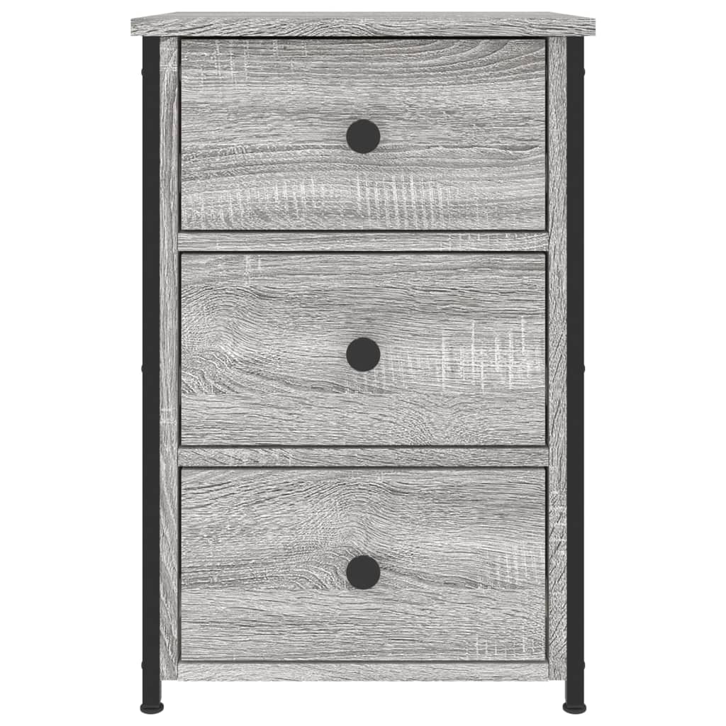 Κομοδίνα 2 τεμ. Γκρι Sonoma 40x36x60 εκ. από Επεξεργασμένο Ξύλο - Pakobazaar
