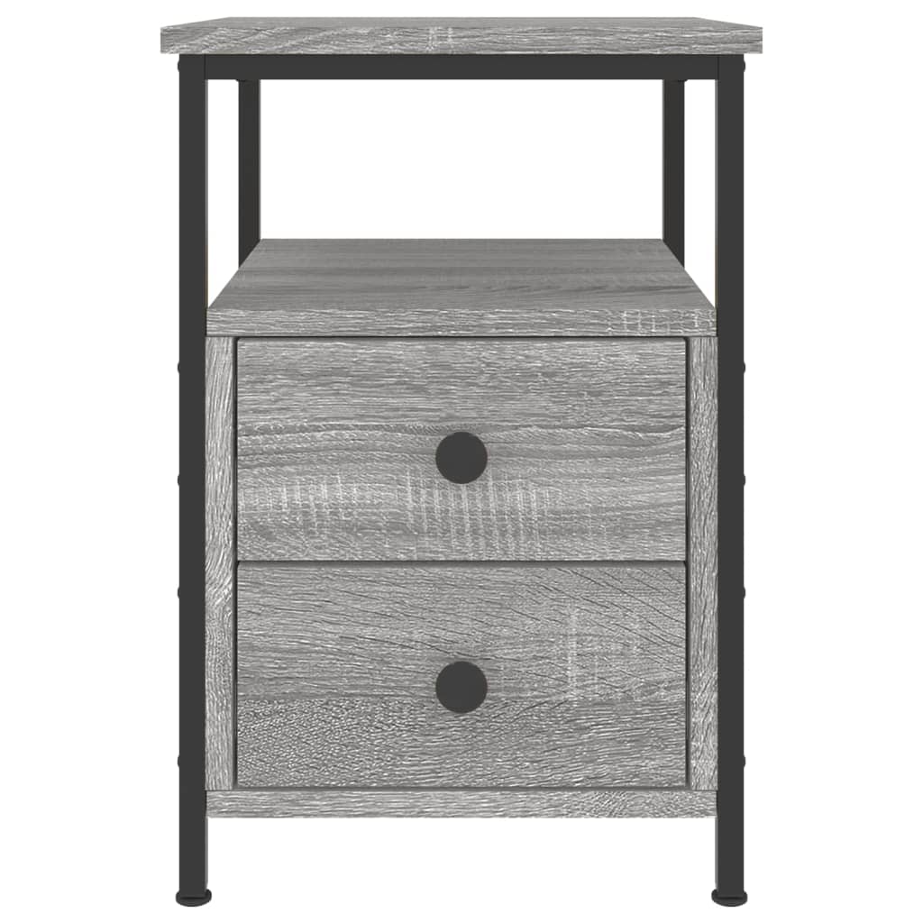 Κομοδίνο Γκρι Sonoma 34 x 35,5 x 50 εκ. από Επεξεργασμένο Ξύλο - Pakobazaar