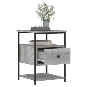 Κομοδίνο Γκρι Sonoma 40 x 42 x 56 εκ. από Επεξεργασμένο Ξύλο