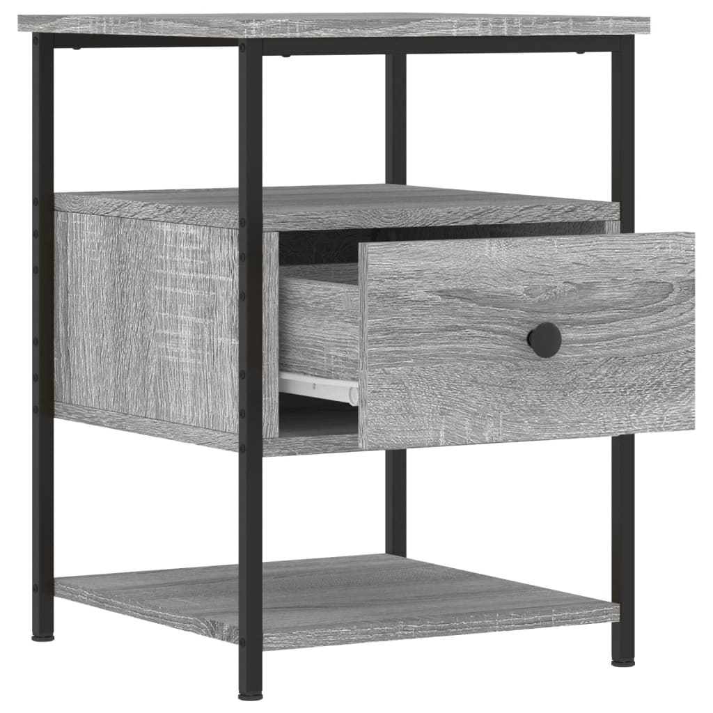 Κομοδίνο Γκρι Sonoma 40 x 42 x 56 εκ. από Επεξεργασμένο Ξύλο