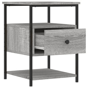Κομοδίνο Γκρι Sonoma 40 x 42 x 56 εκ. από Επεξεργασμένο Ξύλο
