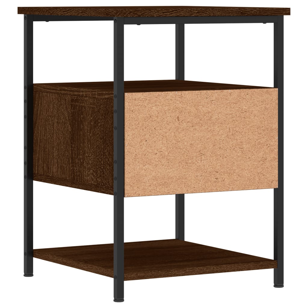 Κομοδίνο Καφέ Δρυς 40 x 42 x 56 εκ. από Επεξεργασμένο Ξύλο