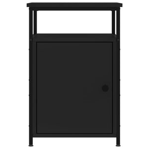 Κομοδίνο Μαύρο 40 x 42 x 60 εκ. από Επεξεργασμένο Ξύλο